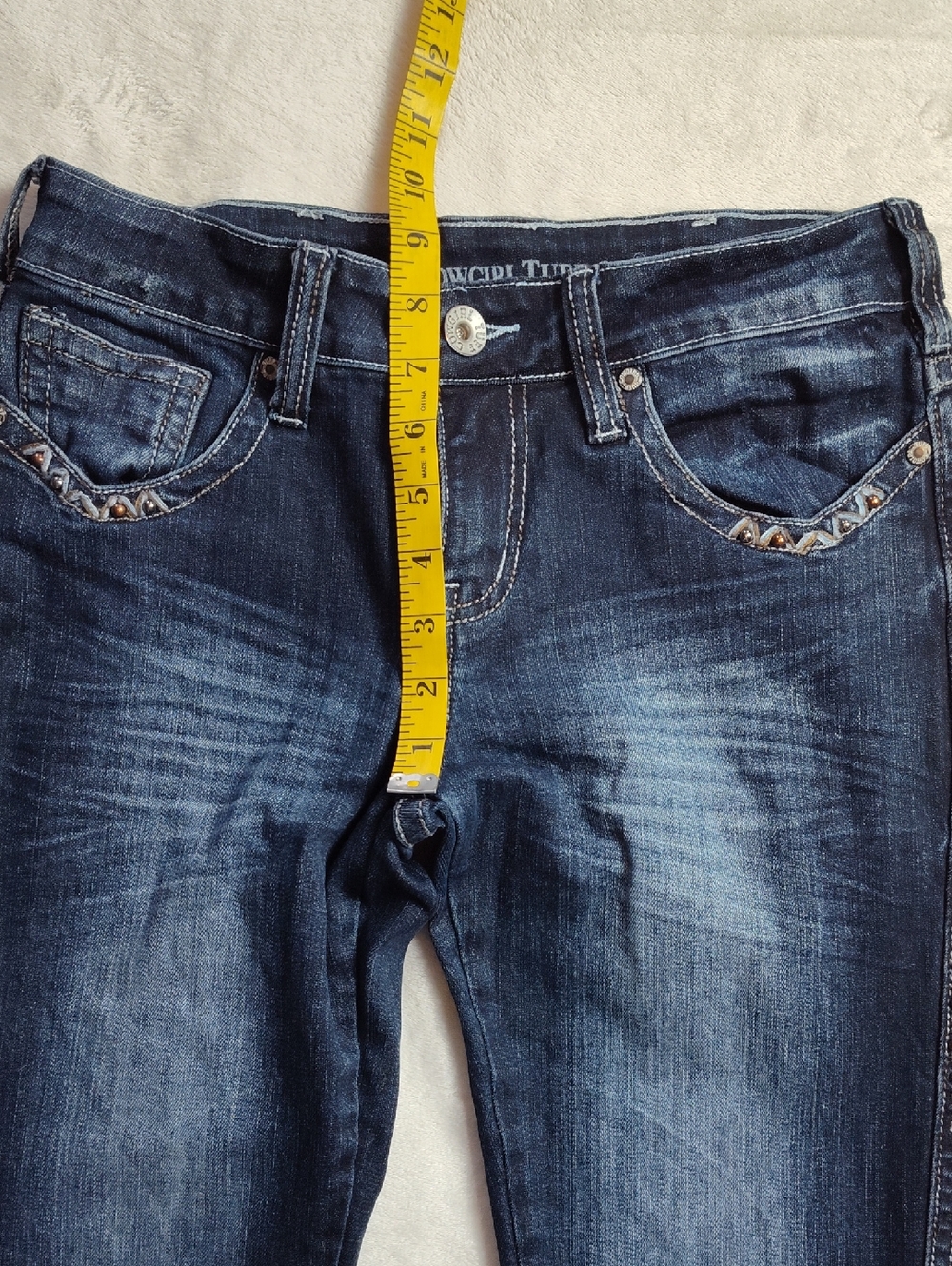 Cowgirl Tuff Co Legend Women's Denim Blue Jeans Size 27x33 Barbed Wire - Picture 3 of 16